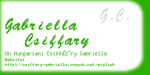 gabriella csiffary business card